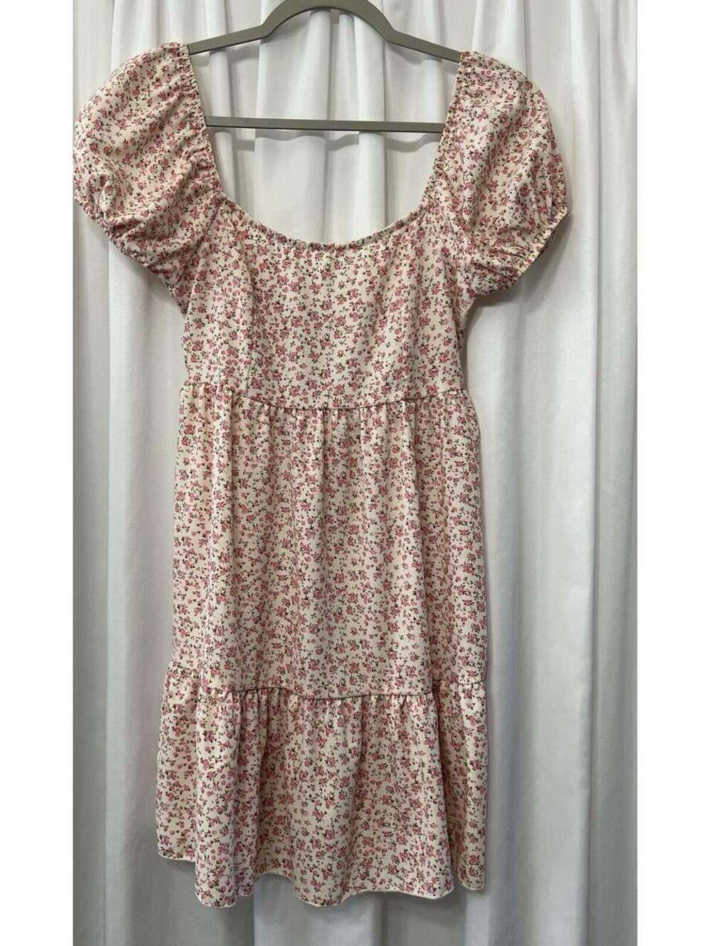 Altar’d State floral dress with tie back size  XS  - Pink- Tie Back- Jr Dress